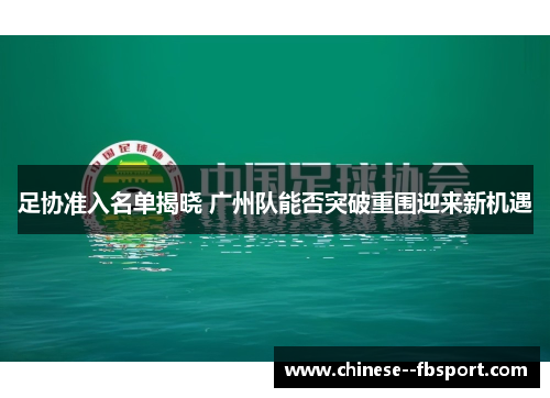 足协准入名单揭晓 广州队能否突破重围迎来新机遇